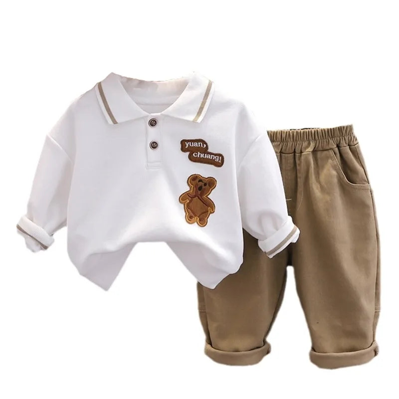 Conjunto Infantil de Primavera/Outono: Camisa e Calça